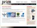 Website Snapshot of PRIZM GRAPHICS
