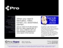 Website Snapshot of PRO-TYPE INDUSTRIES INC