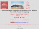 Website Snapshot of Production Stamping, Inc.