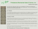 Website Snapshot of PROFESSIONAL MECHANICAL SALES & SERVICE, INC