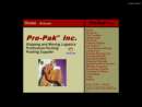 Website Snapshot of PRO-PAK, Inc.