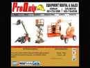 Website Snapshot of Proquip Equipment Rental & Sales, Inc