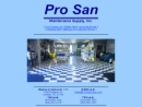 Website Snapshot of Pro/San Maintenance Supply, Inc