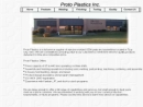 Website Snapshot of Proto Plastics