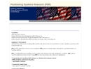 Website Snapshot of POSITIONING SYSTEMS RESEARCH