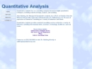 Website Snapshot of Quantitative Analysis, Inc. DBA Quantitative Solutions