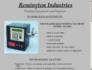 Website Snapshot of Remington Industries