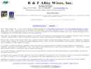 Website Snapshot of R & F Alloy Wires, Inc.