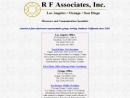 Website Snapshot of R & F Associates Inc