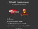 Website Snapshot of R G SOUND AND COMMUNICATIONS INC