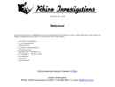Website Snapshot of RHINO INVESTIGATIONS