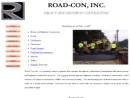 Website Snapshot of ROAD-CON INC
