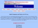 Website Snapshot of Robbins Monuments