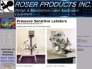 Website Snapshot of Roser Products, Inc.
