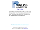 Website Snapshot of Rowland Technologies, Inc.