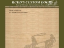 Website Snapshot of Rudd's Custom Doors