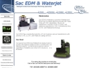 Website Snapshot of Sacramento EDM & Waterjet