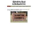 Website Snapshot of SALISBURY DOOR AND HARDWARE INC