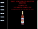 Website Snapshot of Jones Sauce & Spice Co., Sassy