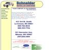 Website Snapshot of Schneider's Heating & Air Conditioner
