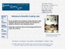 Website Snapshot of Scientific Coating Labs