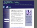 Website Snapshot of SIGENICS INC.