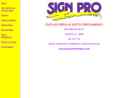 Website Snapshot of Sign Pro