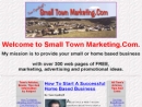 Website Snapshot of Small Town Marketing.Com