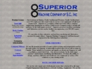 Website Snapshot of Superior Machine Co. of S.C.