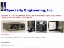 Website Snapshot of Specialty Engineering