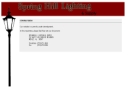 Website Snapshot of Spring Hill Lighting & Supply