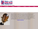 Website Snapshot of State of the Art Audio Visual Equipment
