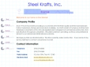 Website Snapshot of Steel Krafts Building Materials
