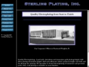 Website Snapshot of Sterling Plating, Inc.