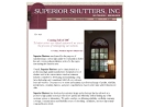 Website Snapshot of Superior Shutters, Inc.