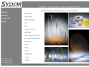Website Snapshot of Sydor Optics, Inc., Stefan