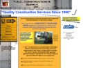 Website Snapshot of TAC CONSTRUCTION & SUPPLY