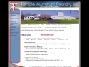 Website Snapshot of Temple Aluminum Foundry, Inc.