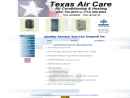 Website Snapshot of Texas Air Care