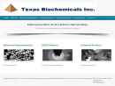 Website Snapshot of TEXAS BIOCHEMICALS INCORPORATED