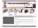 Website Snapshot of Elastic Cord & Webbing Inc