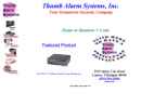 Website Snapshot of Thumb Alarm Systems, Inc