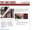 Website Snapshot of Top Line Fence Co.