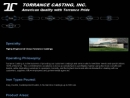 Website Snapshot of Torrance Casting, Inc.