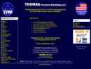 Website Snapshot of Thomas Precision Machining, Inc.
