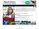 Website Snapshot of Tropical Dreams Ice Cream Co.