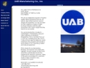 Website Snapshot of UAB MANUFACTURING COMPANY INC