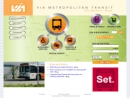 Website Snapshot of VIA METROPOLITAN TRANSIT