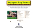 Website Snapshot of Voyageur Log Homes