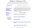 Website Snapshot of WILLIAM A MCGOVERN CPA